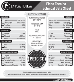 PETG-CF CARBON - Negro