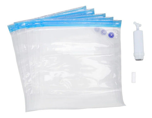 Kit 5 Bolsas Almacenamiento y Bomba de Vacío